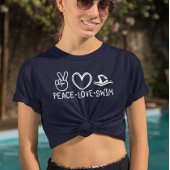 Liebe schwimmen Team Geschenk Tri-Blend Shirt