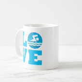 Liebe Schwimmen und Tauchen Baden oder Coach Kaffeetasse (Vorderseite Links)