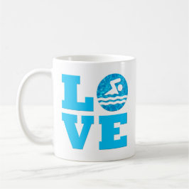 Liebe Schwimmen und Tauchen Baden oder Coach Kaffeetasse