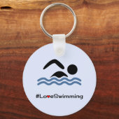 Liebe-Schwimmer Piktogramm-Schwimmer Schlüsselanhänger (Vorderseite)