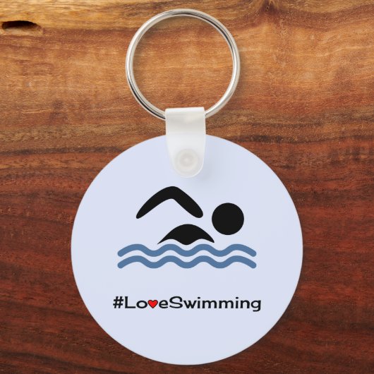 Liebe-Schwimmer Piktogramm-Schwimmer Schlüsselanhänger (Vorderseite)