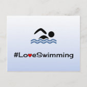 Liebe Schwimmpiktogramm blass Postkarte (Vorderseite)