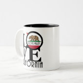 LIEBE Scotts Valley California 11oz Zweifarbige Tasse (Vorderseite Links)