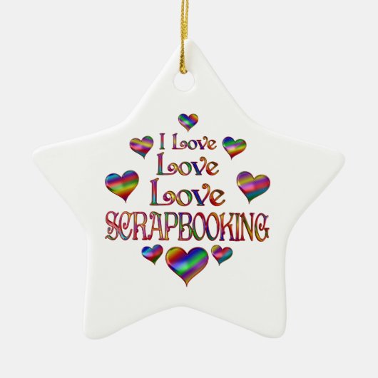 Liebe Scrapbooking Keramik Ornament (Vorne)