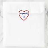 Liebe Scrapbooking Runder Aufkleber (Tasche)