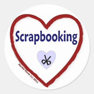 Liebe Scrapbooking Runder Aufkleber