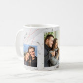 Liebe Script - 5 Fotomaterial auf grauweißem Marmo Kaffeetasse (Vorderseite Links)