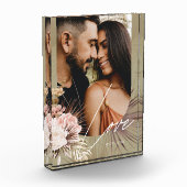 Liebe Script Boho Wasserfarbe Blumenstrauß Arch Fotoblock (Links)