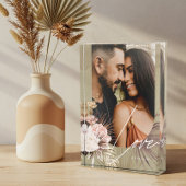 Liebe Script Boho Wasserfarbe Blumenstrauß Arch Fotoblock