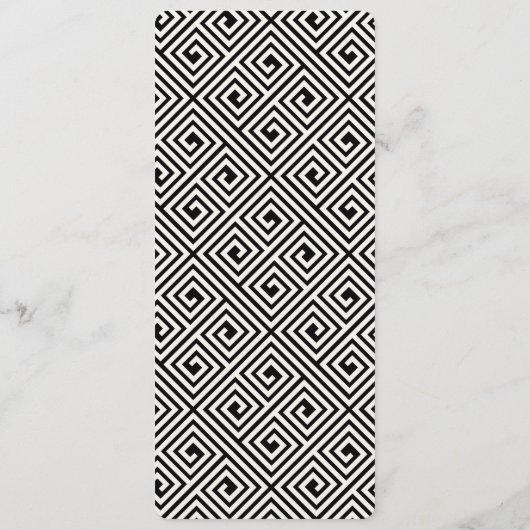 Liebe Script Calligraphy Geometric Classic Wedding Programm (Rückseite)