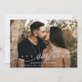 Liebe-Script-Foto geblüht Save The Date (Vorderseite)