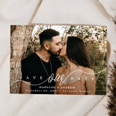 Liebe-Script-Foto geblüht Save The Date