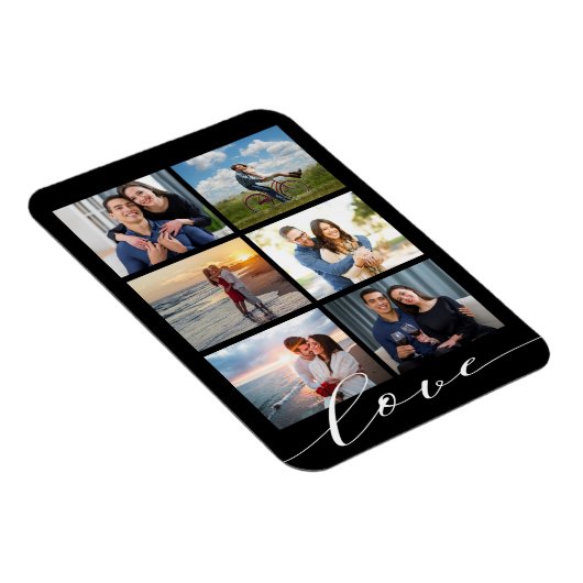 Liebe Script-FotoCollage Magnet (Rechte Seite)