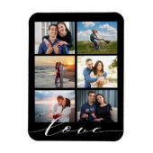 Liebe Script-FotoCollage Magnet (Vertikal)