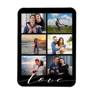 Liebe Script-FotoCollage Magnet