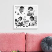 Liebe-Script für moderne Familienfotografie Leinwanddruck (Insitu (Wohnzimmer))