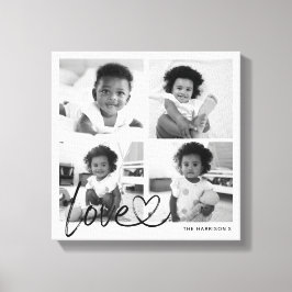 Liebe-Script für moderne Familienfotografie Leinwanddruck