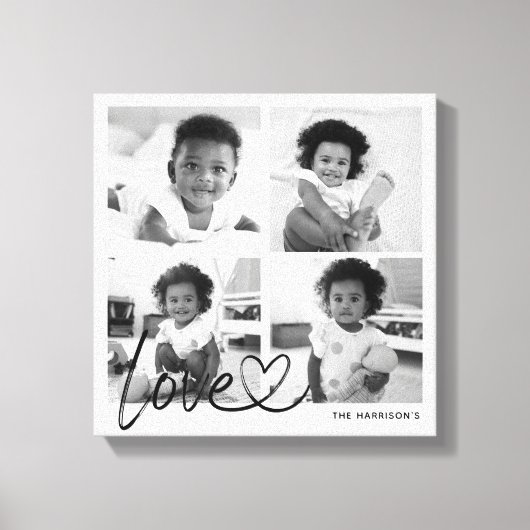 Liebe-Script für moderne Familienfotografie Leinwanddruck (Vorderseite)