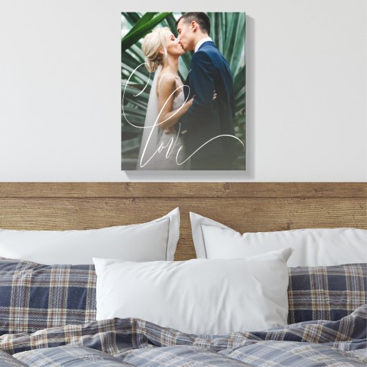Liebe Script Hochzeit Leinwanddruck (Insitu (Schlafzimmer))
