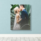 Liebe Script Hochzeit Leinwanddruck (Insitu (Holzboden))