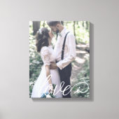 Liebe Script-Hochzeiten-Leinwand Leinwanddruck (Vorderseite)