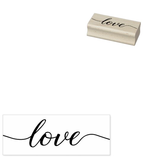 Liebe Script modern und elegant Gummistempel (Stempel)