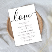 Liebe Script Moderne Hochzeit Einladung
