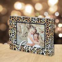LIEBE Script Overlay Leopard Tiermuster