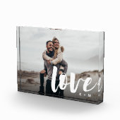 Liebe Script Overlay Personalisierte Paare Fotoblock (Rechts)