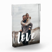 Liebe Script Overlay Personalisierte Paare Fotoblock (Links)