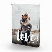 Liebe Script Overlay Personalisierte Paare Fotoblock (Rechts)