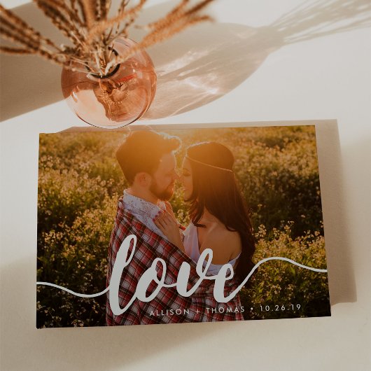 Liebe Script Overlay Wedding Foto Gästebuch