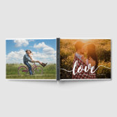Liebe Script Overlay Wedding Foto Gästebuch (Voll)