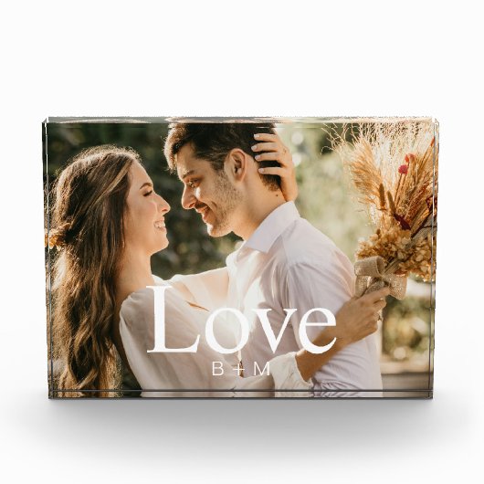Liebe Script Paare Personalisiert zu groß Fotoblock (Vorderseite)