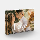 Liebe Script Paare Personalisiert zu groß Fotoblock (Links)