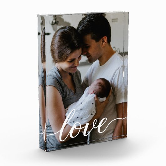 Liebe Script Personalisiert Family Foto (Links)