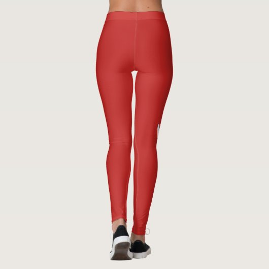 Liebe Script Red Valentine's Day Leggings (Rückseite)
