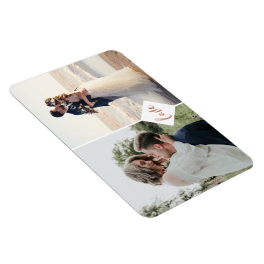 Liebe Script Rust Copper Hochzeitsstiftung Verlobu Magnet (Rechte Seite)