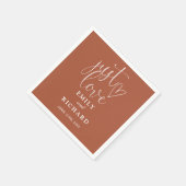 Liebe Script Serviette (Ecke)