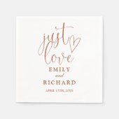 Liebe Script Serviette (Vorderseite)