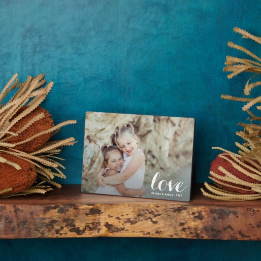 LIEBE Script Tabletop Easel Foto Fotoplatte (Seite)