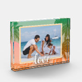 LIEBE Script Tropical Palm Trees Fotoblock (Links)
