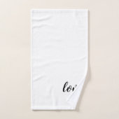 Liebe Script Valentine Wedding Bath Handtuch Set (Handtuch)