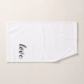 Liebe Script Valentine Wedding Bath Handtuch Set (Handtuch)