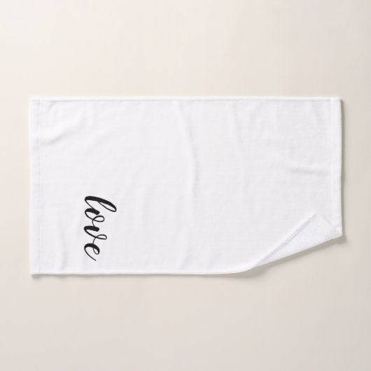 Liebe Script Valentine Wedding Bath Handtuch Set (Handtuch)