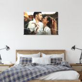 Liebe Script Verlobung Foto mit Namen Leinwanddruck (Insitu (Schlafzimmer))