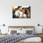 Liebe Script Verlobung Foto mit Namen Leinwanddruck (Insitu (Schlafzimmer))