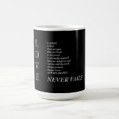 Liebe Scripting Definition Typografie Schwarz Kaffeetasse (Mittel)