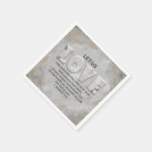 Liebe Scripture Verse 1 John 4:7-8 Serviette (Ecke)