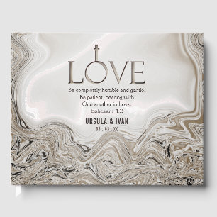 Liebe Scripture Verse Ephesians 4:2 Hochzeit Gästebuch